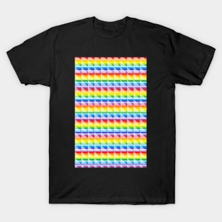 Rainbow Triangle Striped Pattern T-Shirt